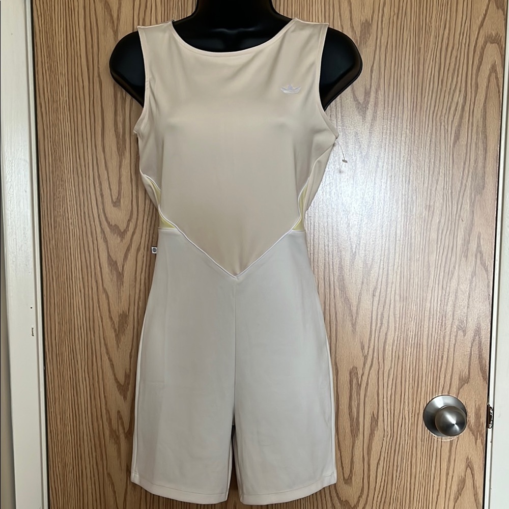 Adidas Cream Jumpsuit Minimalist Design
